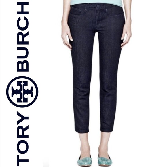 👖 Tory Burch Dark Wash Skinny Cropped Jeans 👖 - Picture 9 of 9